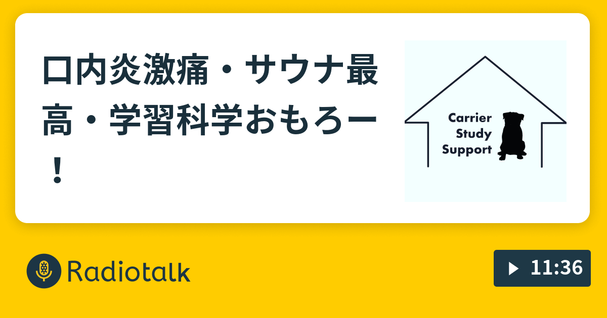 口内炎激痛 サウナ最高 学習科学おもろー 24歳 地方で起業するとどうなるのか Radiotalk ラジオトーク